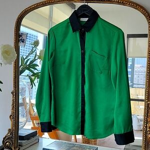 Free Button Down Satin Career Top | New York & Co.